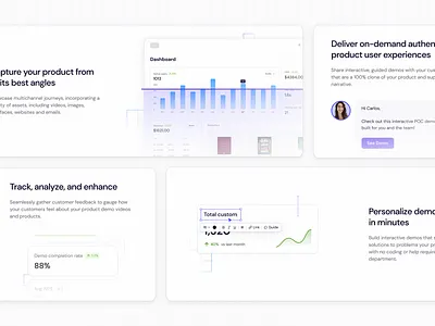 DemoLab - Website cards cards clean illustrations landing page product design saas saas website ui web design website