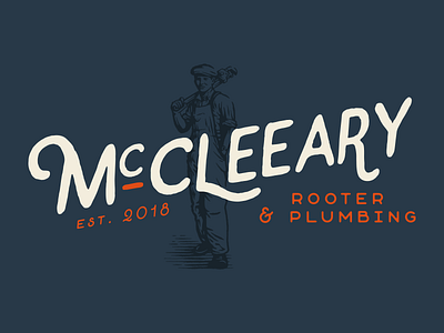 McCleeary Plumbing Rebrand brand identity branding graphic design illustration logo plumber plumbing rebrand vintage