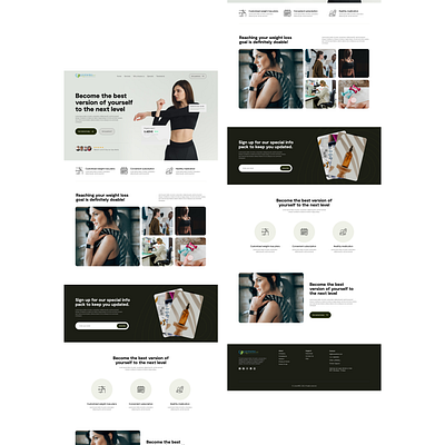 Fitness and medicine landing page design fitness ui ux