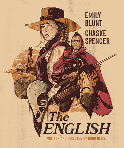 The English Poster graphic design illustration movie poster retro typography vintage