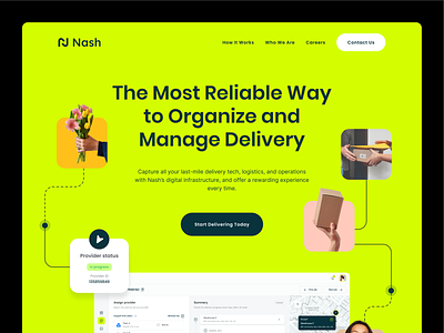 Nash - Homepage brand identity branding design graphic design illustration logo startup ui ux vector