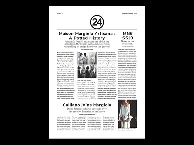 Maison Margiela Newspaper Mock-Up branding editorial design fashion graphic design maison margiela newspaper newspaper design print design typography