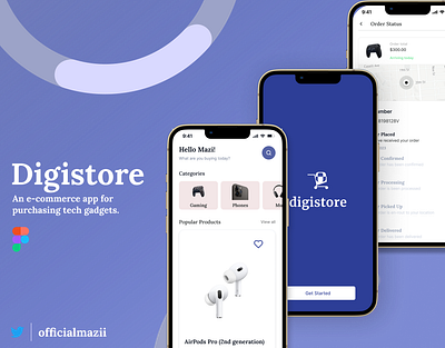 DIGISTORE- E-COMMERCE APP branding design ecommerce figma ui ux