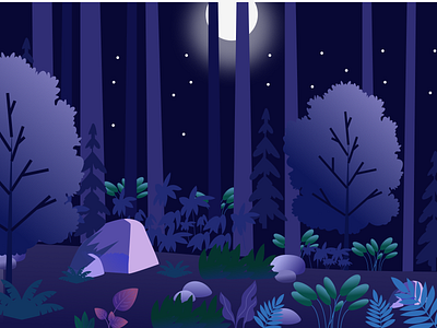 Night Nature Refreshment illustration art artist artwork characterdesign conceptart digitalart digitalillustration digitalpainting drawing illustration investments landscape moon nature night refreshment relax sketch vector zart