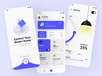 Smart Home Mobile App @appdesign @illustration @uidesign @uiuxdesign @uxdesign @vectordesign graphic design ui uitrands uiux