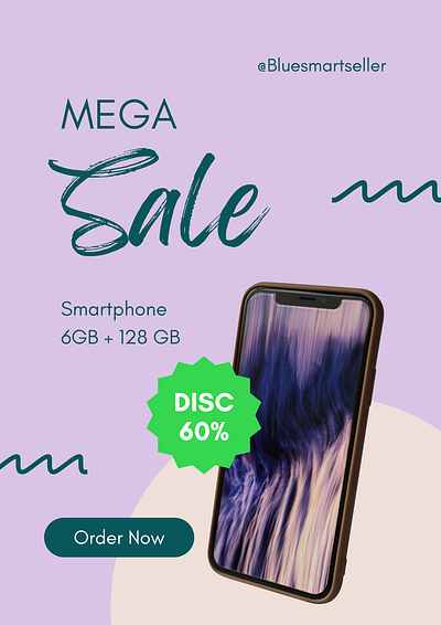 Smartphone promo poster graphic design