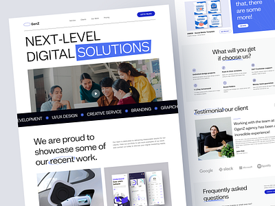 OgenZ - Digital Agency Landing Page agency clean creative digital digital agency digital creative digital marketing home page landing landing page landingpage modern service studio ui ui ux uidesign uiux web webdesign