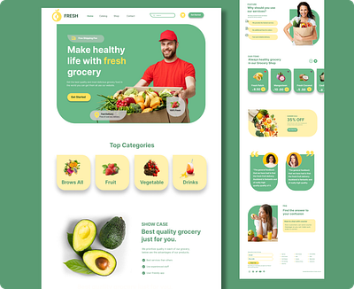 Home page- Fruit and vegetable online shop design fruit fruit and vegetable online shop ui ux vegetable