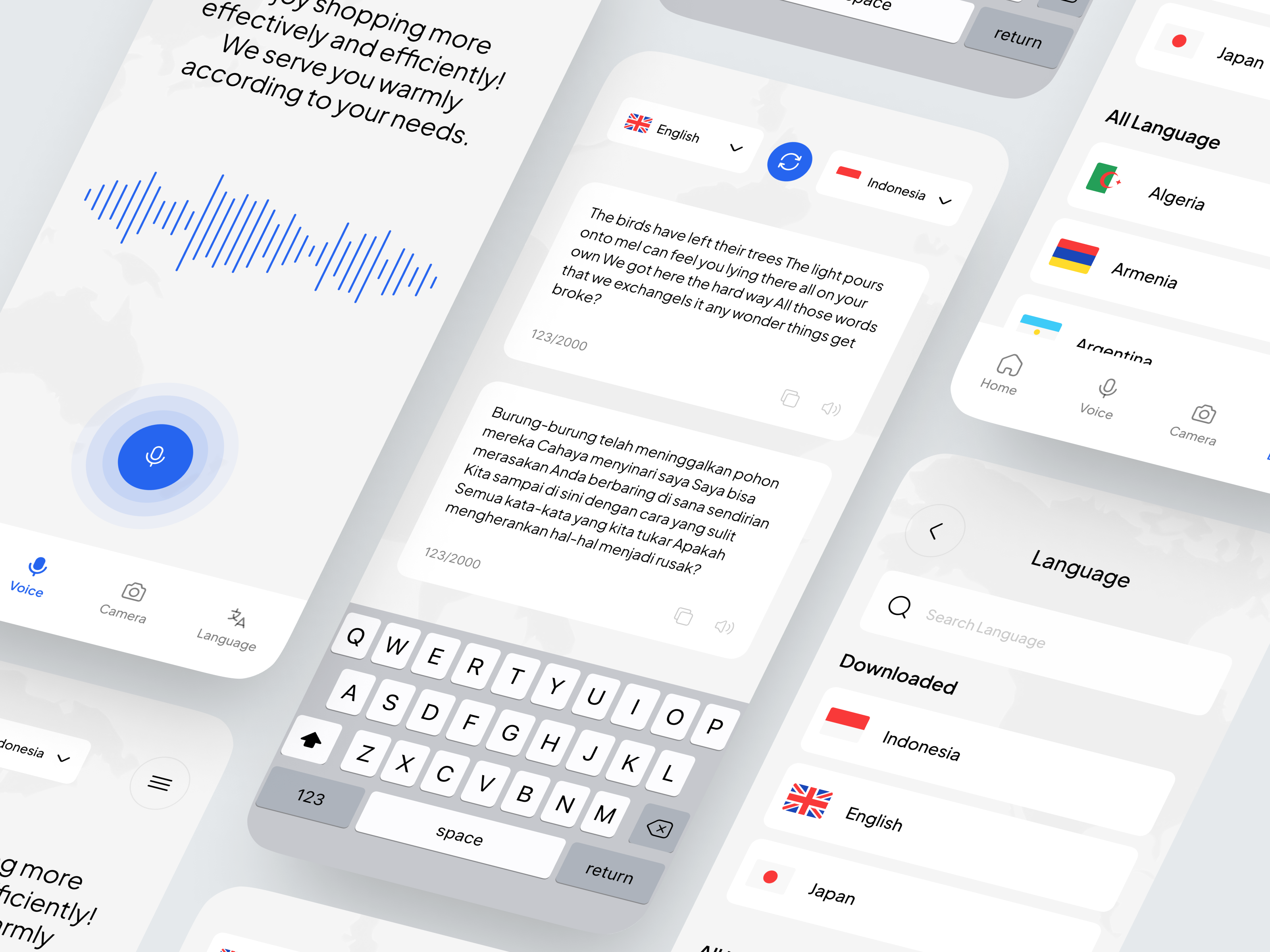 Translator - Mobile App apps design language mobile mobile app scan social media translate translator ui ui design ux voice world