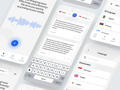 Translator - Mobile App apps design language mobile mobile app scan social media translate translator ui ui design ux voice world