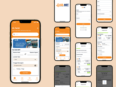 GO-MRT Mobile App - 1 application branding casestudy design e commerce interface ios logo minimal mobile portofolio showcase ui ux