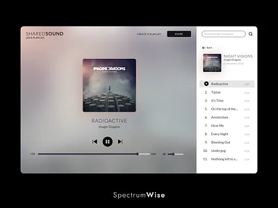 Web Design For Share Playlist Page app design ui ux
