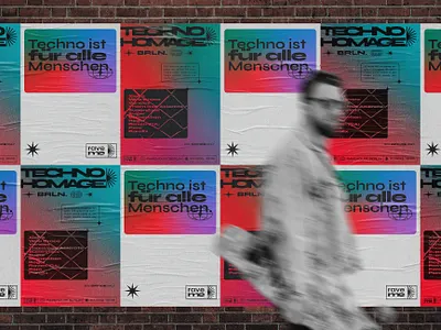 RaveMe concept branding graphic design illustration logo poster poster design techno