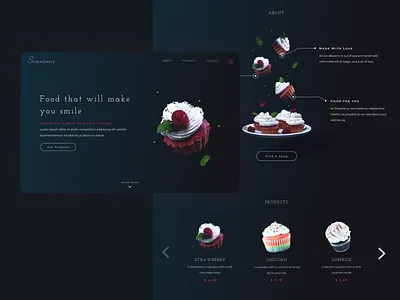 Web Design for Strawberry branding design illustration logo ui ux