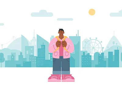 AMBS- Boy & City design illustration vector