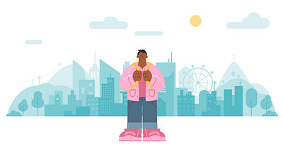 AMBS- Boy & City design illustration vector