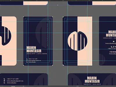 Designing a business card bettercallmahin branding business card design graphic design grid design illustration layout logo margin padding scaling social media design vector
