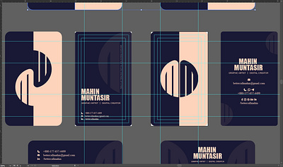 Designing a business card bettercallmahin branding business card design graphic design grid design illustration layout logo margin padding scaling social media design vector