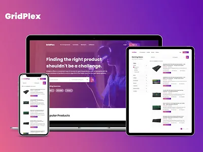 GridPlex app branding design illustration ui ux web website