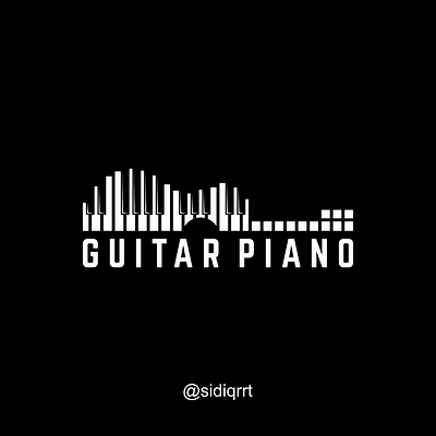 GUITAR PIANO design graphic design icon logo minimal