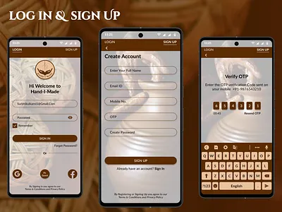 Log In & Sign Up Screen app branding dailyui design graphic design illustration logo ui ux vector