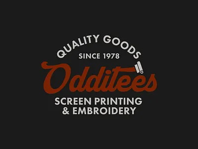 Odditees Screen Printing Logo Refresh branding design embroidery graphic design illustration logo logo design logo refresh logodesign rebrand refresh screen print screen printing typography