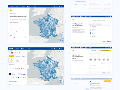 Geoptis (Laposte) - Redesign of the solution assistant figma laposte map mapping onboarding platform redesign software ui ux