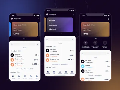 Banking App app bank banking design finance fintech ios transaction ui ux