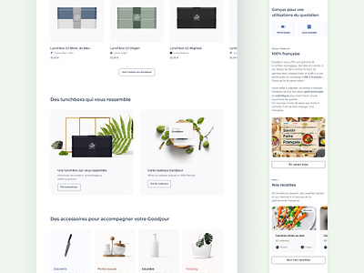 Goodjour - Homepage ecology ecommerce figma food gastronomy homepage lunchbox ui ux website