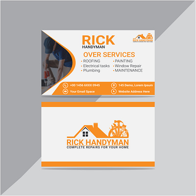 Handyman Service Card business card card graphic design handyman