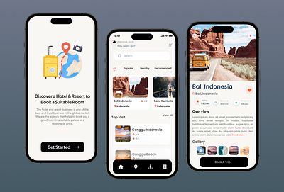 Travel Mobile App. app bestuidesign branding design mobile travel typography ui user interface ux