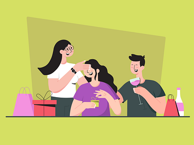 Gift art artwork color design dribbble gift happy illustration illustrator party present surprise vector