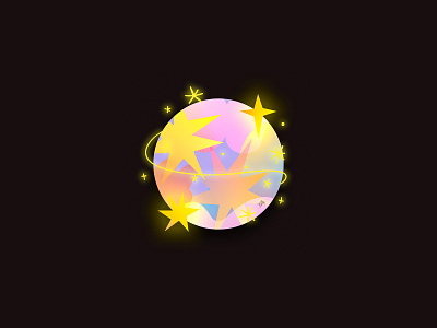 Luminous Planet branding design illustration