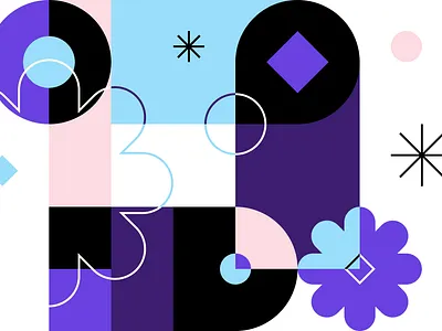 Patterns and Layers geometric graphic design grid line work mural pattern