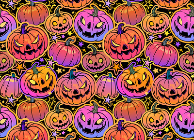 Fun Halloween pumpkins cartoon design evil eyes graphic design illustration jack o lantern