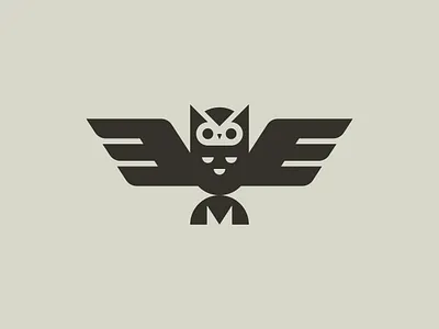Owl logo bird design logo modern owl owlet