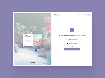 Sign Up View brand strategy branding login onboarding saas screen design sign up ui design visual