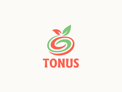 Tonus energy fresh fruits logo logotype market nature shop tonus tornado vegetables