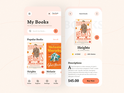 Book Store Mobile Application app app design audio book book book reading book shop book store ebook ecommerce ecommerce app ios library minimal mobile app reader app reading app