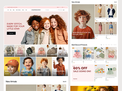 Baby eCommerce website design design interface product service startup ui ux web website