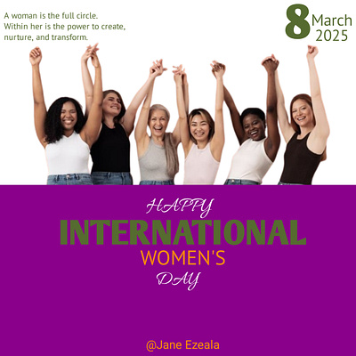 Happy International women's Day 🎉 graphic design