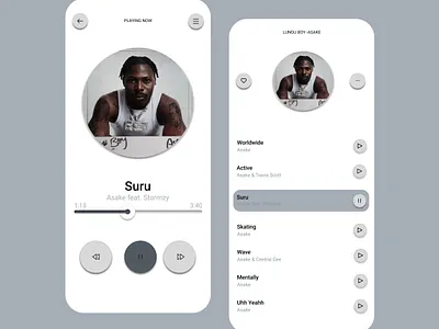 A music mobile app app music product design uiux user interface