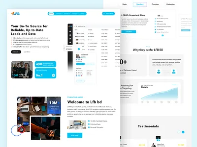 LFB – Modern Database Website Design designer figma design landing page design modern design ui design web design