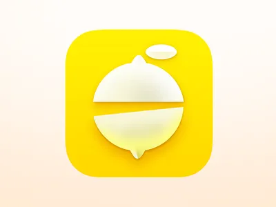 Lemon IOS Icon 3d icon app icon design branding bright figma flat icon icon design illustrator ios icon design iphone icon lemon lemon icon macos macos icon photoshop ui vibrant yellow