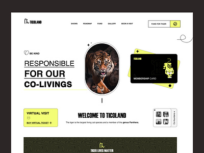 Tiger Welfare Website animal website branding design forest foundation graphic design illustration motion graphics save animals tiger save tiger website user experience user interface welfare