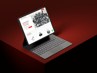 Tri Sinar Purnama - Landing Page branding bright red company profile desktop homepage landing page red red ui ui ui design uiux ux ux design web design web ui website