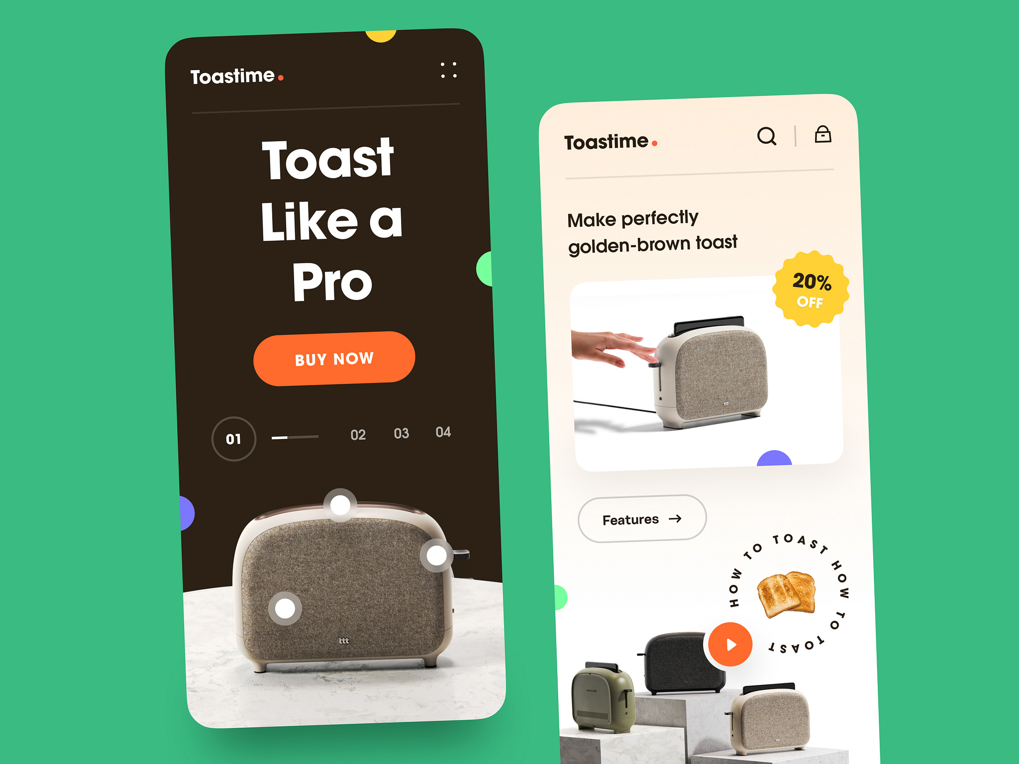 Smart Toaster site Mobile responsive by Farzan Faruk on Dribbble