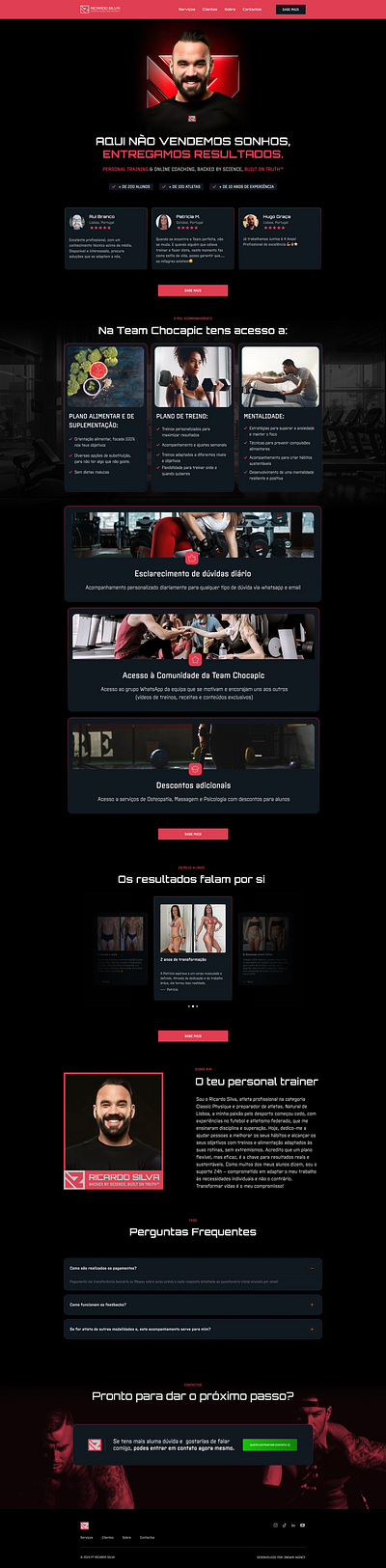 Fitness Landing Page design fitness graphic design gym landing page online coach pagina de captura pagina de vendas personal trainer sports ui web design website