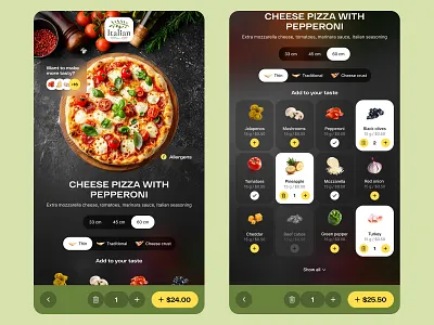 Self ordering kiosk - Product screen concept dankor figma italian kiosk order pizza pizzeria pos product screen restaurant self ui design ux