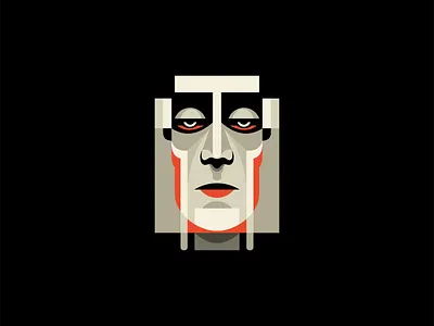 Geometric Face Logo beauty branding character cubist design emblem face geometric icon identity illustration logo man mark non binary portrait surrealism symbol vector woman